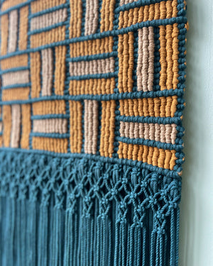 Macramé Tile Tapestry ASTRL Fibres Studio Belfast